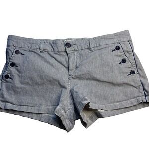 Vtg Y2K American Eagle‎ Low Rise Shorts Women 14 Striped